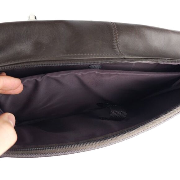 NWT Wilsons Leather Laptop Bag Briefcase Crossbody Convertible Brown Classic - Picture 12 of 14